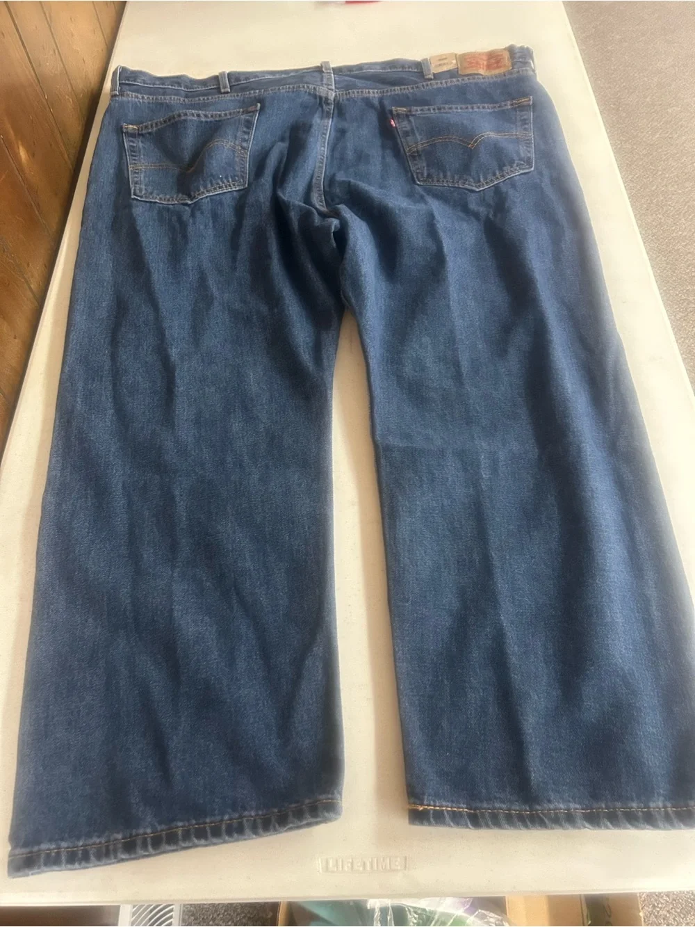 Levi's 505 Men's Dark Indigo Relaxed Jeans 50x28 Brand New